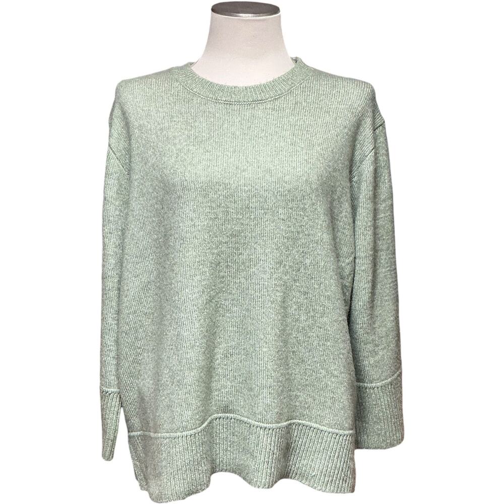 Rachel Zoe Crew Neck 3/4 Sleeve Sweater Sage Green 2X